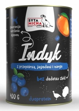SYTA MICHA Turkey with quail, blueberries and mango - wet dog food - 400g