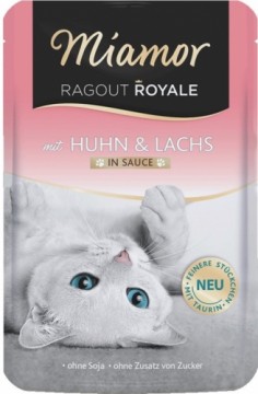 MIAMOR Ragout Royale Chicken and salmon in sauce - wet cat food - 100g