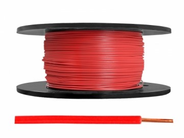 LgY|H05V-K 1x0.5 kabelis, sarkans, 100 m.