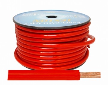 LEXTON 4GA|10mmCCA barošanas kabelis, sarkans.