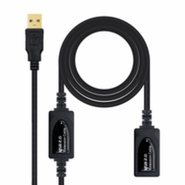 удлинительный USB-кабель NANOCABLE 10.01.0213 Чёрный 15 m