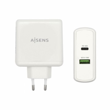 USB Lādētājs Sienas Aisens ASCH-2PD30QC-W 48 W Balts USB-C