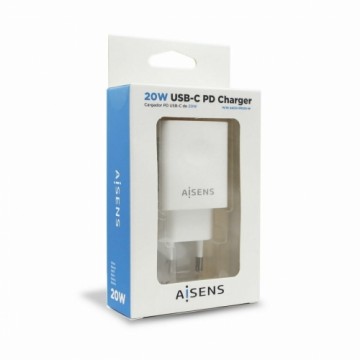 Sienas Lādētājs Aisens ASCH-1PD20-W Balts USB-C