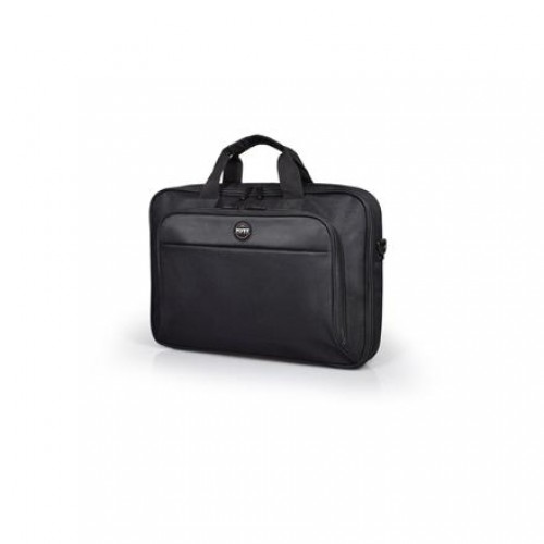 PORT DESIGNS HANOI II CLAMSHELL 13/14 Briefcase, Black | PORT DESIGNS | Fits up to size  " | Laptop case | HANOI II Clamshell | Notebook | Black | Shoulder strap image 1