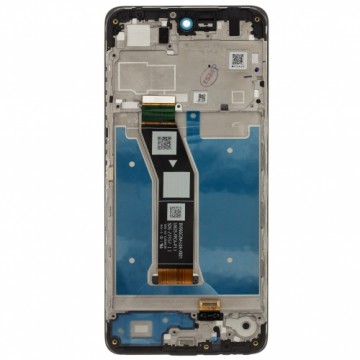 Motorola G04 LCD Display + Touch Unit + Front Cover Black (Service Pack)
