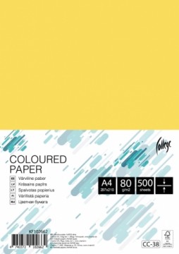 Бумага для офисной техники College, цветная A4/80г/500л, гусино-желтый