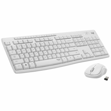 Клавиатура и мышь Logitech MK295 Silent Wireless Combo Белый Qwerty US