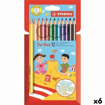 Цветные карандаши Stabilo Trio Tick Разноцветный (6 штук)