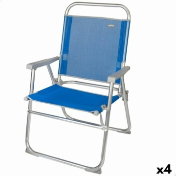 Pludmales krēsls Aktive Gomera Zils 48 x 88 x 50 cm Alumīnijs Locīšana (4 gb.)