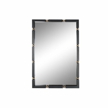 Настенное зеркало Home ESPRIT Чёрный Позолоченный Стеклянный Железо 64,5 x 5 x 96,5 cm