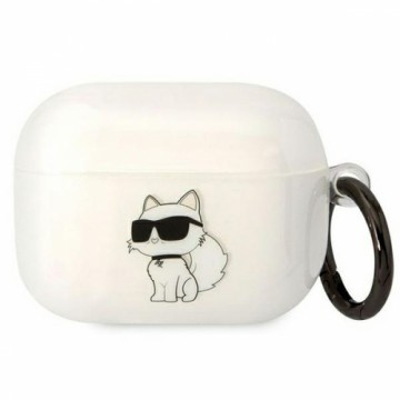 OEM Karl Lagerfeld 3D Logo NFT Choupette TPU Case for Airpods Pro White
