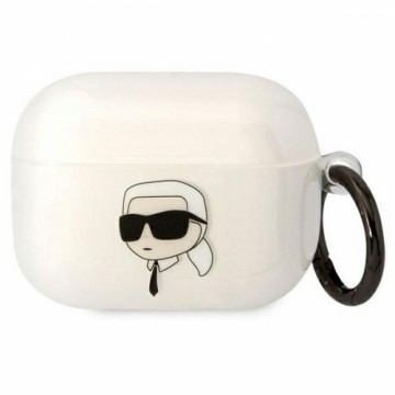 OEM Karl Lagerfeld 3D Logo NFT Karl Head TPU Case for Airpods Pro White