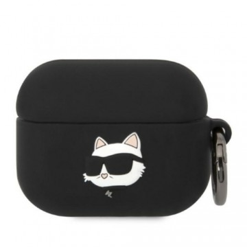 Karl Lagerfeld 3D Logo NFT Choupette Head Silicone Case for Airpods Pro Black