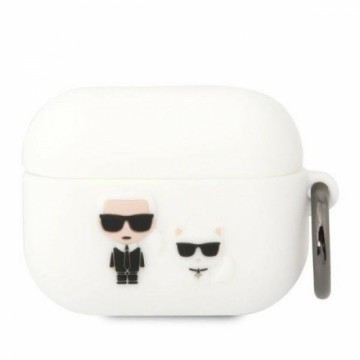 Karl Lagerfeld and Choupette Silicone Case for Airpods Pro White