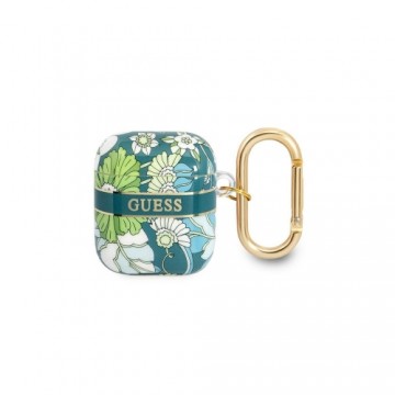 Guess case for AirPods 1 | 2 GUA2HHFLN green Flower