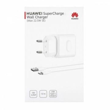 Huawei SuperCharge universāls tīkla lādētājs USB | 5V | 2.25A + USB-C vads 1M balts