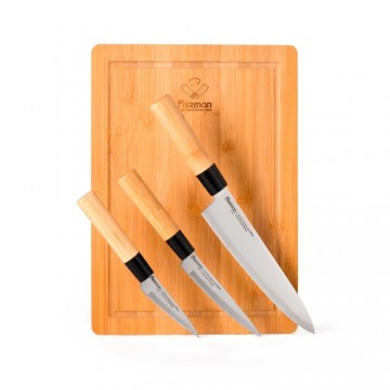 Fissman Набор ножей с разделочной доской 4 пр. (420J2 сталь)