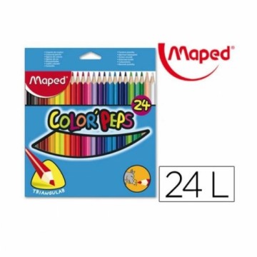 Цветные карандаши Maped 183224FC Разноцветный 24 Предметы (24 Предметы)