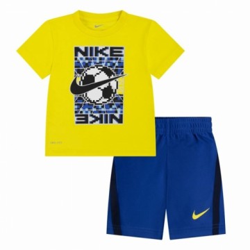 Спортивный костюм для девочек Nike Df Icon  Жёлтый Синий Разноцветный 2 Предметы