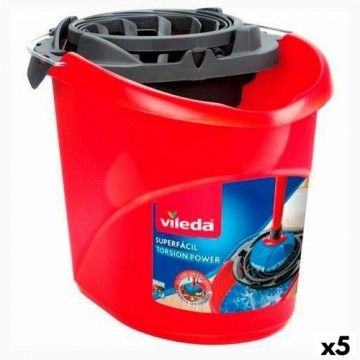 Ведро для мытья полов Vileda Красный 10 L (5 штук)