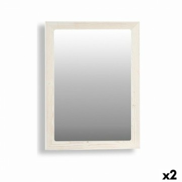 Gift Decor Sienas spogulis Canada Balts 60 x 80 x 2 cm (2 gb.)