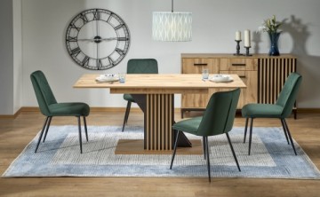 Halmar FABIANO extension table, artisan oak / black