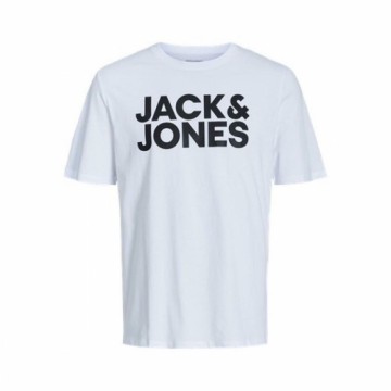Vīriešu Krekls ar Īsām Piedurknēm Jack & Jones JJECORP LOGO TEE SS 12151955 Balts