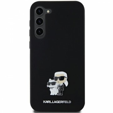 Karl Lagerfeld KLHCSA55SMHKCNPK A55 A556 hardcase czarny|black Silicone Karl&Choupette Metal Pin