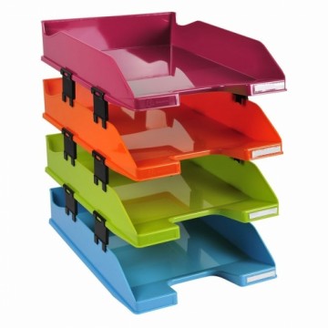 Лоток для документов Exacompta 113298SETD Пластик Разноцветный 34,6 x 25,4 x 24,3 cm 4 штук