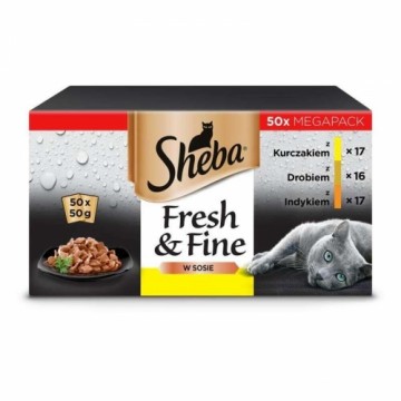 SHEBA sachets in sauce poultry flavors - wet cat food - 50x50 g
