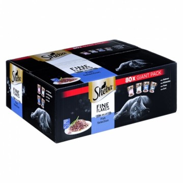 SHEBA Delicacy Fishy Flavours in jelly - wet cat food - 80x 85g