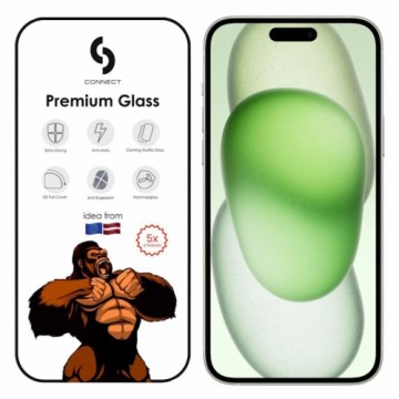 Connect Сonnect Corning Gorilla Ultra Izturīgs 3D aizsargstils priekš Apple iPhone 15 Plus Melna