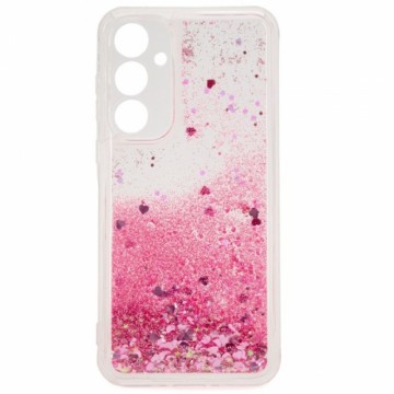 iLike Силиконовый Чехол с водой и блестками для Samsung Galaxy A55 5G (A556B) Розовый