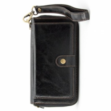 Evelatus Эко-кожаное кошелек с магнитным держателем для телефона и ремешком для руки Черный