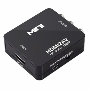 iLike HD6 Мини Цифро-аналоговый конвертер HDMI входа в 3RCA выход Мини USB-питание Черный (OEM)