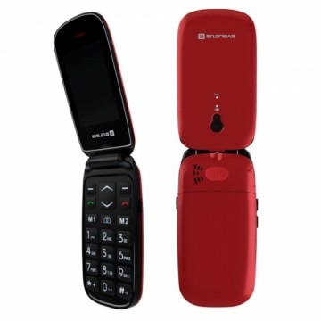 Evelatus Wave Кнопочный Флип Телефон с Двумя Sim & Дисплеями SOS Сениор Звонок Функция Maroon Красный