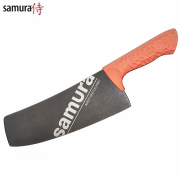 Samura Arny Stonewash Cleaver нож 208мм AUS-8 Коралловый комфортная ручка из TPE HRC 59