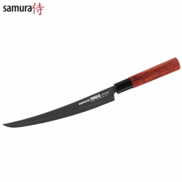 Samura Okinawa Stonewash Кухонный нож слайсер Tanto 170mm из AUS 8 Японской стали 58 HRC