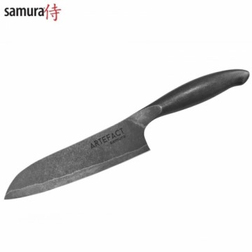 Samura Artefact Кухонный Santoku нож 180 mm AUS-10 Damascus Японской стали 59 HRC