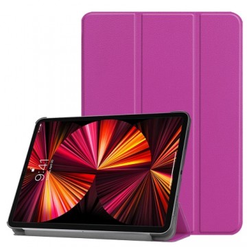 iLike Tri-Fold Plāns Eko-Ādas Statīva Maks Samsung Tab A9 8.7'' X110 Wi-Fi / X115 LTE Violets