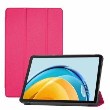 iLike Tri-Fold Plāns Eko-Ādas Statīva Maks Samsung Tab S7 FE 12.4'' T730 T736 / S7 Plus T970 / T976 Koraļļu rozā