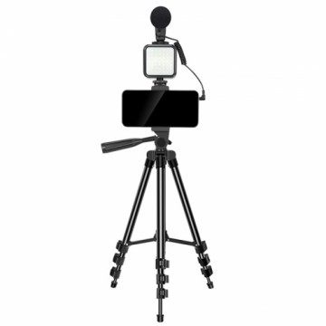 Elight M5 Vlog комплект для Телофона Fix Видео & Фото с Led светом / Микрофоном / Штативом 1.3m / пульт