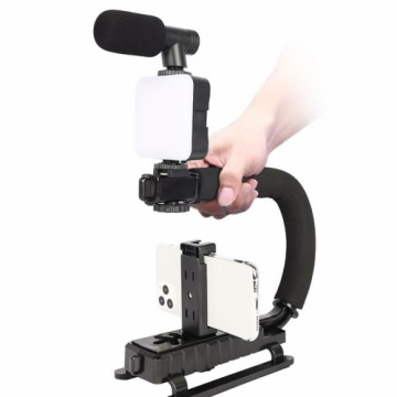 Elight 4U Ручной Stabilizer Smartphone & DLSR Camera 1/4 grip креплением и Led Подсветкой / Микрофоном