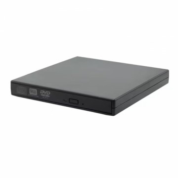 CP WR1 Plāns Ārējais USB 2.0 CD / DVD Rom Disku Rakstītājs / Lasītājs ar USB Vada barošanu Melns
