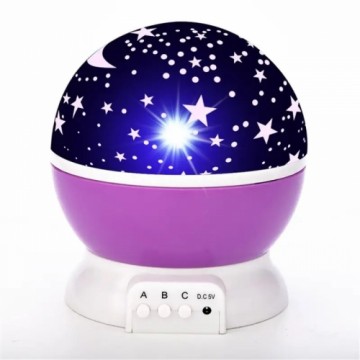 Elight L1 2in1 Проэктор звездного неба с ротацией и  Лампа - Ночник с 4x AAA / USB Кабель Фиолетовый