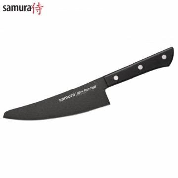 Samura Shadow Малый кухонный нож шеф-повара 166 mm AUS-8 анти-липкое темное покрытие 58 HRC