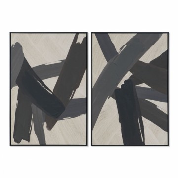 Glezna Home ESPRIT Brūns Melns Bēšs Abstrakts Moderns 83 x 4,5 x 123 cm (2 gb.)