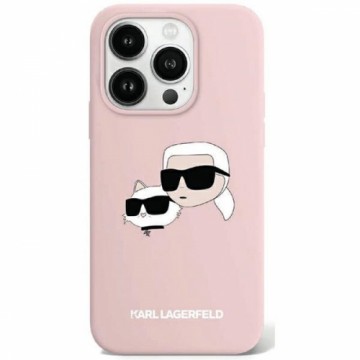 Karl Lagerfeld KLHMP15XSKCHPPLP iPhone 15 Pro Max 6.7" różowy|pink hardcase Silicone Karl & Choupette MagSafe