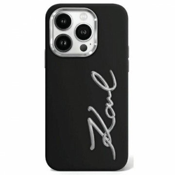 Karl Lagerfeld KLHCP15LSCMSMVK iPhone 15 Pro 6.1" czarny|black hardcase Silicone Metal Script Logo