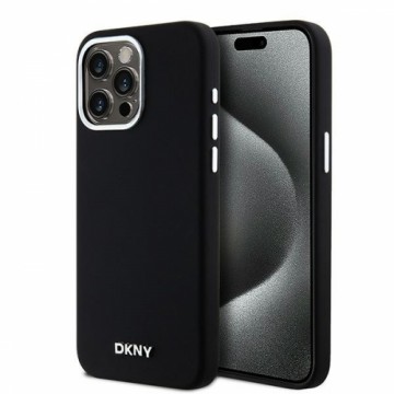DKNY DKHMP14XSMCHLK iPhone 14 Pro Max 6.7" czarny|black hardcase Liquid Silicone Small Metal Logo MagSafe